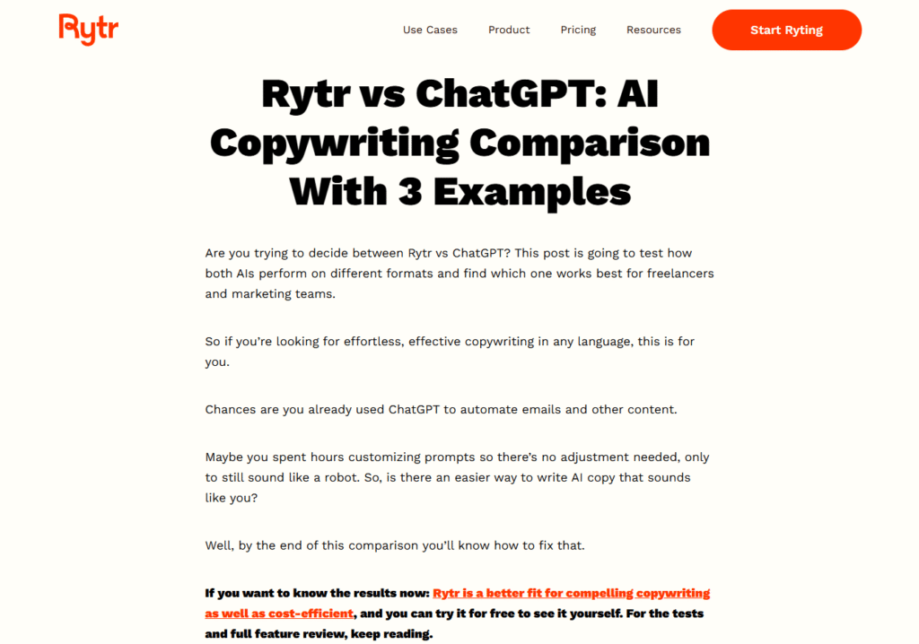 copywriter for ai platform